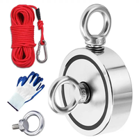 Kit d'aimant de pêche en néodyme double face pratique 700Lbs Super fort 1000Lbs 500kg récupération D60 matériau magnétique puissant