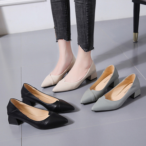 Bout pointu polyvalent talons hauts femme nouvelle mode à l'extérieur portant des chaussures simples à talons confortables - Product Image 5