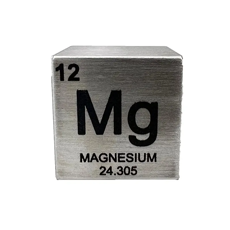 High Purity Magnesium Lump Cube 99.99% 10mm Engraving Metal Mg Magnesium for Element Collection