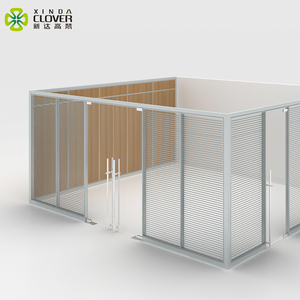 隔音办公室半玻璃墙隔断间，采用木质和玻璃 - Product Image 2