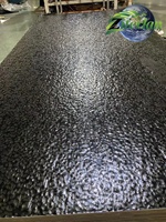 Paneles de Pared de Chapa de Madera de Bambú con Diseño de Ondas de Agua Plateadas en 3D, Elegantes y de Alta Calidad, Fáciles de Limpiar, Impermeables, para Techos de Villas