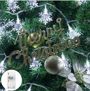 Luz <span class=keywords><strong>LED</strong></span> de Copo de Nieve con <span class=keywords><strong>Pilas</strong></span> AAA, Material Plástico, Colgante Decorativo para Ventana de Tienda, Pared, Cumpleaños, Navidad - Product Image 4