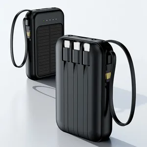 Banco de energía Solar de 20000Mah con luz LED incorporada en 4cables <span class=keywords><strong>Batería</strong></span> <span class=keywords><strong>externa</strong></span> Banco de energía de emergencia portátil para <span class=keywords><strong>Iphone</strong></span> para Samsung - Product Image 1