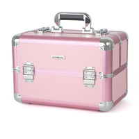 Grosses bouteilles de vernis à ongles en pvc, 1 pc, petit et portable facile à transporter, beauté cosmétique, étui organisateur avec séparation amovibles, serrure et clé