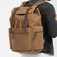 Sac à dos en toile vintage pour homme, style rétro, grande capacité, pour voyage, ordinateur portable, école, portable, durable, imperméable, en polyester