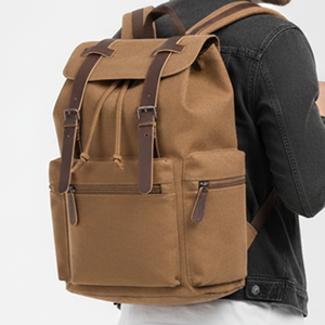 <span class=keywords><strong>Sac</strong></span> à <span class=keywords><strong>dos</strong></span> en toile vintage pour homme, <span class=keywords><strong>sac</strong></span> à <span class=keywords><strong>dos</strong></span> rétro, grande capacité, <span class=keywords><strong>sac</strong></span> de voyage, toile durable, garniture en cuir, <span class=keywords><strong>sac</strong></span> à <span class=keywords><strong>dos</strong></span> pour ordinateur portable pour l'école - Product Image 1