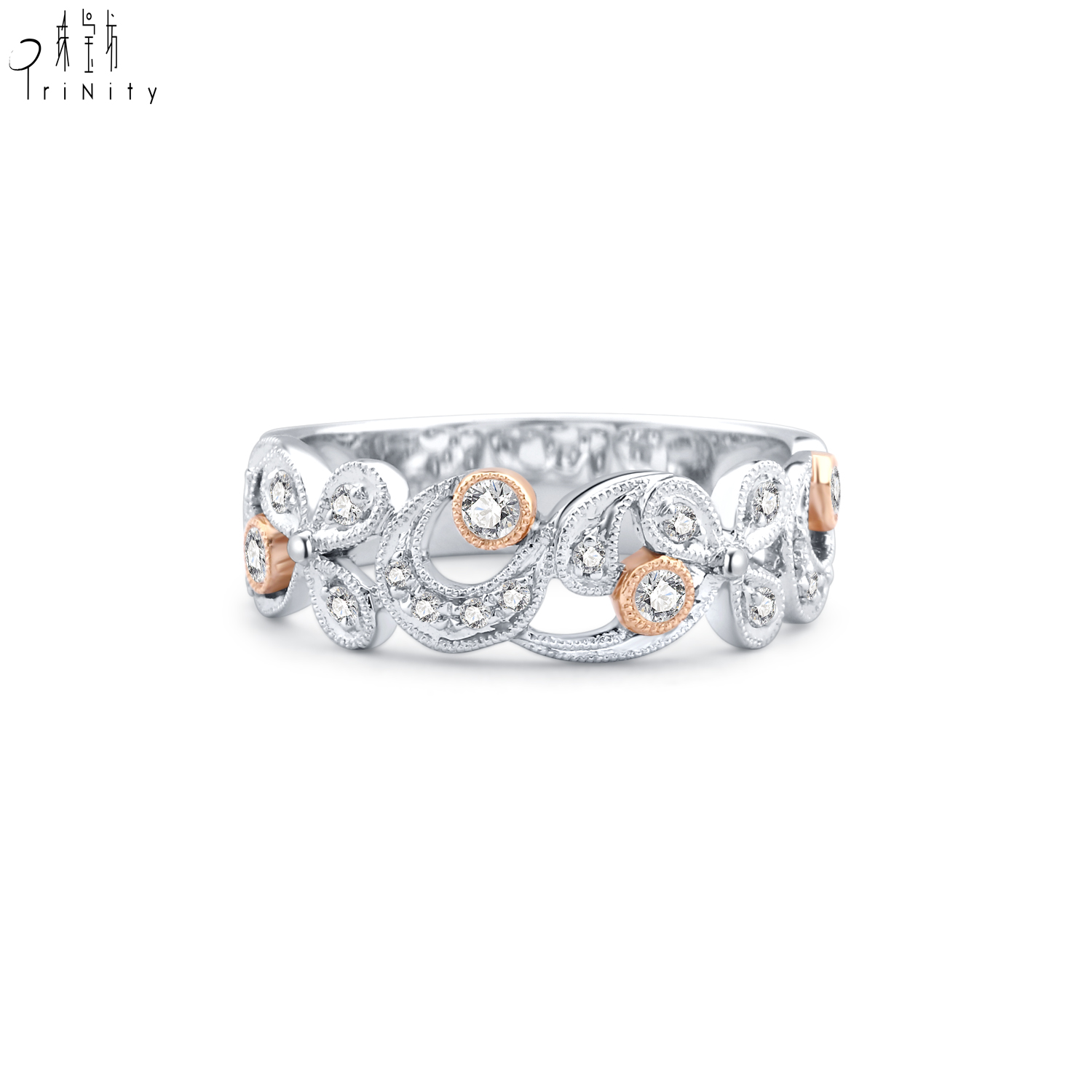 ทองคำขาว 18K โรสโกลด์