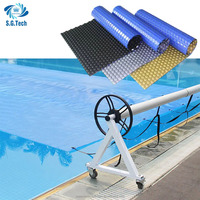 Cadre en acier inoxydable 304 Couverture de piscine PE Couverture de piscine à bulles Isolation à haute efficacité et anti-poussière
