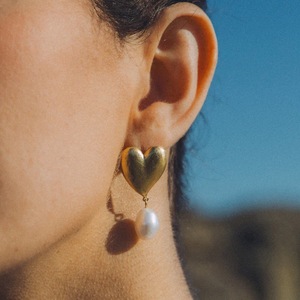 Nouvelles boucles d'oreilles pendantes en acier inoxydable plaqué or avec <span class=keywords><strong>perle</strong></span> d'eau douce, cadeau romantique pour <span class=keywords><strong>la</strong></span> Saint-Valentin - Product Image 5