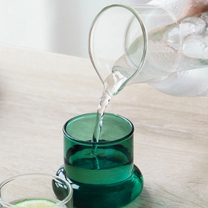 <span class=keywords><strong>Carafe</strong></span> en verre résistant à la chaleur de 850 ml, pichet à <span class=keywords><strong>eau</strong></span> en verre borosilicate de haute qualité avec couvercle coloré pour thé glacé, café - Product Image 4