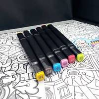 Ensemble de stylos marqueurs de croquis à double extrémité 60 80 168 couleurs personnalisées 1mm/6mm encre à base d'alcool d'artiste pour marqueurs d'art de dessin