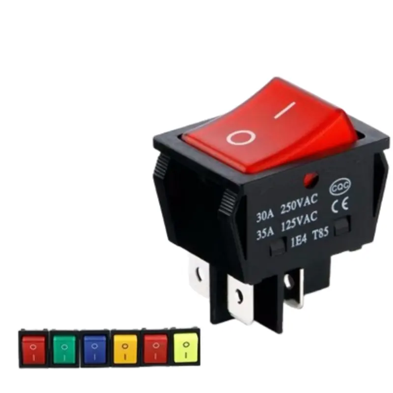 20A 25A 30A high current DPDT light 4 pin 6pin on off DPDT ROCKER SWITCH with CQC TUV VDE certificate from real factory