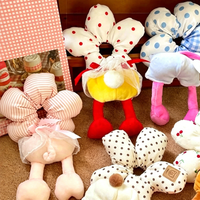 Nouveaux Chouchous pour Cheveux à la Mode Motif Dessin Animé pour Femmes, Mignons avec Fleurs 3D, Bandeaux et Accessoires de Tête Style Fête