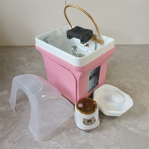 Kisen Modern Shampoo Hair Salon Washing Chair Portable Shampoo Sink with Water Circulation and Steamer Cream for Nail Salon - Product Image 1