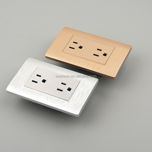 Ổ Cắm Công Tắc Gắn Tường Màu Vàng Gia Đình <span class=keywords><strong>3</strong></span> Gang 2 Chiều Nam Mỹ Công Tắc Nguồn Công Tắc Và Ổ Cắm Tường Hiện Đại Pc Điện - Product Image 4