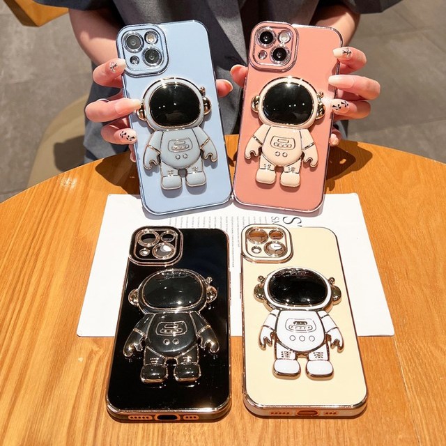 2023 New Arrivals 3D Electroplated Astronaut Kickstand Cool Cover case for iPhone 14 Plus Samsung Galaxy S23 Ultra Phone Case