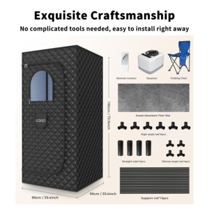 YEETE ポータブル折りたたみ式スチームサウナテント - 家庭用全身ウェットスチームスパ、寝室/別荘で素早く設置可能 - Product Image 4