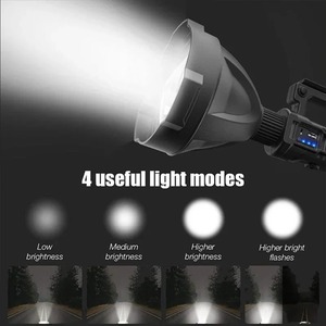 New High Power <b>Flashlight</b> LED Portable Mountable Bracket Handheld Searchlight USB Rechargeable Spotlight Waterproof <b>Torch</b> Light - Product Image 2