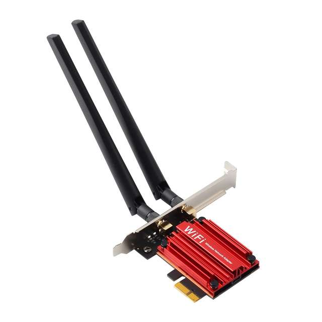 Factory Price AX1800 802.11AX 1800M Dual Band 2 1 1800Mbps WIFI 6 PCI-E Wireless Network Card Adapter for Laptop BT 5.2