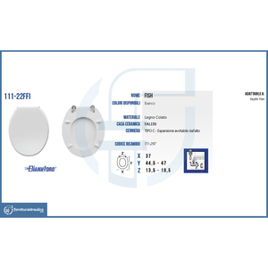 Faleri Vaso Fish Abattant de toilette moderne, bidets électroniques carrés en forme de V pour salle de bain, en bambou, bois, plastique PP, urée, PP - Product Image 5