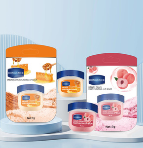 DONGNAIER Coffret de 4 baumes à lèvres hydratants et réparateurs anti-gerçures, réduit les ridules, saveur miel et fruits, 7g - Product Image 5