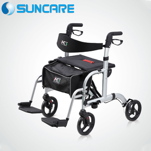 מבוגרים רפואי מתקפל אלומיניום זקוף כונן r8 קל משקל rollator ווקר עם מושב - Product Image 3