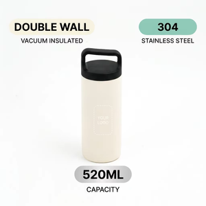 Thermos de voyage pour sports de plein air américain de 520 ml, tasse à eau en acier inoxydable, gobelet de voyage portable avec poignée facile à transporter - Product Image 2