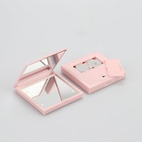 Miroir de maquillage de voyage avec logo personnalisé et lumière pour sac à main Petit miroir éclairé pour cadeau Miroir de poche pliant portable à LED