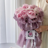 Papier d'emballage floral coréen en gros pour bouquets d'anniversaire et de mariage, fournitures pour fleuristes