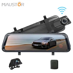 MS19N Neue Mirror Dash Cam P Wifi GPS-Spur NT96565 10 "Full HD Touch Streaming Media Doppel objektiv Rückansicht Nachtsicht