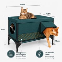 Meilleure vente : Maison pour chat d'extérieur chauffée, isolée, respirante, imperméable et pliable, cage, boîte de mise bas pour chatons, clôture pour animaux, tente, tout-en-un