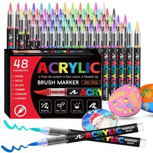 Nouveauté : 168 couleurs de stylos à peinture acrylique à base d'eau non toxiques, vente en gros, marqueurs de peinture - Product Image 1