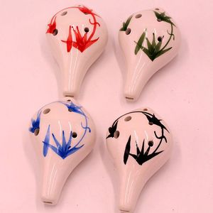 Wholesale Affordable Short-mouthed Ceramic Flute with 3 Holes and 6 Holes. Beginner <strong>Alto</strong> Flute in C Key. Children's Toy - Product Image 5