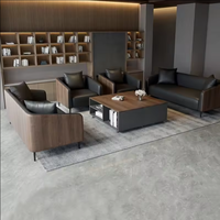 Canapé de réception Ensemble de canapés de bureau à domicile Canapé design moderne Mobilier de luxe minimaliste Bureau de style italien en cuir contemporain