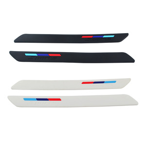 Front Lip <b>Strip</b> <b>Rubber</b> Trim Black White Sports Logo For Car Front Bumper Cover - Product Image 1