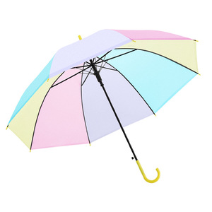 Piccolo <span class=keywords><strong>ombrello</strong></span> creativo trasparente con Logo colorato con Logo stampato fresco a manico lungo <span class=keywords><strong>ombrello</strong></span> da regalo pubblicitario - Product Image 1