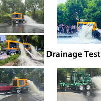 Pompa Air mesin Diesel tekanan tinggi portabel, bantuan vakum Trailer ramah untuk kontrol banjir aplikasi OEM