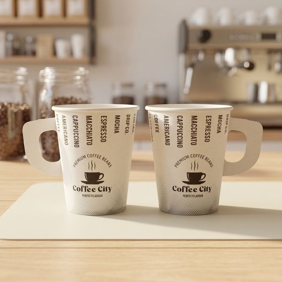 Insulated 7-9oz Coffee Cups With Handle For Hot Drinks 3
