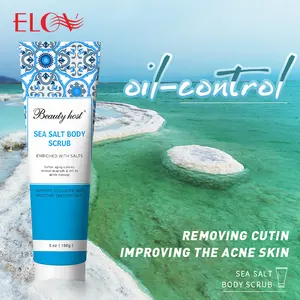 Etiqueta Privada orgánico Natural blanqueamiento de la piel rayo exfoliante de sal de mar Exfoliante para el cuerpo