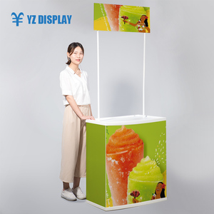 Customized Size Exhibition Supermarket Folding <strong>Counter</strong> Digital Printing pp Promotion Table - Product Image 3