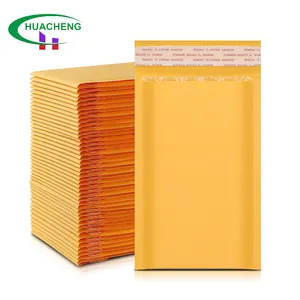 Bolsas envelopes ecológicos personalizados, envelopes ecológicos amarelos de alta qualidade, acolchoados, bolhas 4x8 6x9 10x15, saco adesivo de bolhas