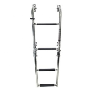 Thép Không Gỉ 316 Marine Gấp Thuyền Thang 3 + 2 Bước Chiều Dài 44.5 Inch Chiều Rộng 8 Inch Với Tay vịn Tàu Du Thuyền Thuyền Phần Cứng - Product Image 2