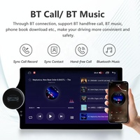 Autoradio N3 10 pouces avec bouton rotatif, 64 Go, Android, DSP, radio FM, GPS, Bluetooth, Carplay, écran tactile universel, ventilateur de refroidissement RGB, 2 DIN