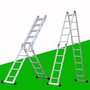 梯子折叠铝多功能商用仓库梯子，带16步