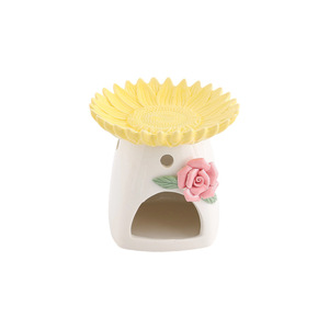 Ayçiçeği Seramik Aromaterapi Brülörü Çin Standart Ambalajlı Ev Tipi Uçucu Yağ Kokusu Difüzörü Yaratıcı Mumluk - Product Image 5