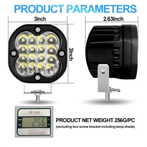 Projecteurs LED pour voiture, 16 LED, 48 W, lumière blanche, puce 3030, éclairage de travail LED robuste pour camion, vente en gros - Product Image 6