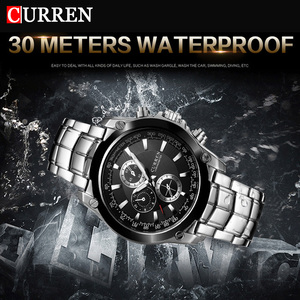 Montre à quartz pour homme de luxe 8025, style sport et affaires, mouvement à aiguilles, résistance à l'eau 3 BAR, alliage d'acier inoxydable - Product Image 5