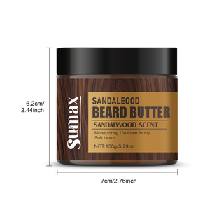 SUMAX 150g Accepter la personnalisation et le bois <span class=keywords><strong>de</strong></span> santal OEM Adoucir et conditionner le beurre <span class=keywords><strong>de</strong></span> <span class=keywords><strong>barbe</strong></span> - Product Image 5