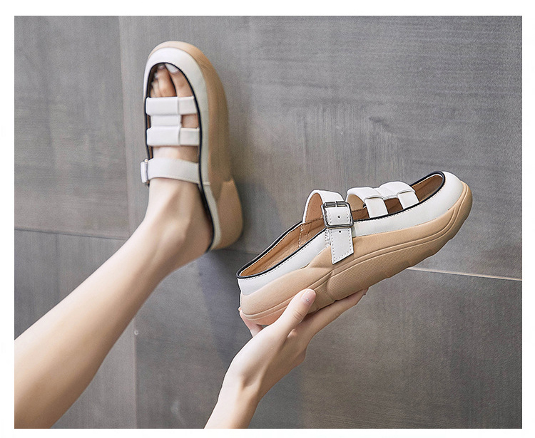 2022 Summer Low-top Sandals Women Breathable Beach Shoes Students Casual Flat Slippers