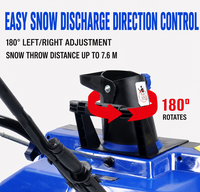Souffleuse à neige électrique à pousser pour serres, usage domestique et commercial, transmission intégrale, sur roues, 3500W haute puissance, déneigement 56cm